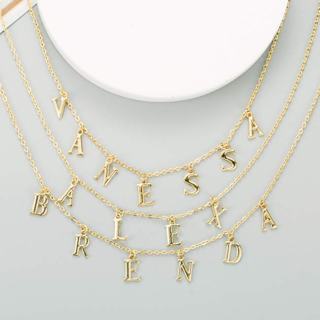 Letter Printed New Necklace
