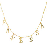 Letter Printed New Necklace