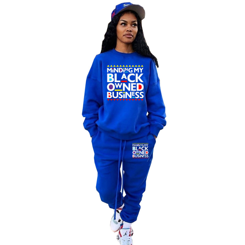 Women Print Street Style Sporty Two Piece Set Red Black Blue S-2XL