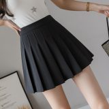 2021 School Skirts Women Spring Autumn High Waist Korean Style Mini Skirt Pleated Short White Black Skirts Women's Kawaii Skirts
