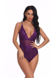  Hot Sale See Through Lace Women Backless Sexy Teddy Purple Black White Wine Red Red Pink Blue Green Gray Champagne Fluorescent Green Light Green Deep Blue S-2XL