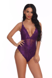  Hot Sale See Through Lace Women Backless Sexy Teddy Purple Black White Wine Red Red Pink Blue Green Gray Champagne Fluorescent Green Light Green Deep Blue S-2XL