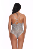  Hot Sale See Through Lace Women Backless Sexy Teddy Purple Black White Wine Red Red Pink Blue Green Gray Champagne Fluorescent Green Light Green Deep Blue S-2XL