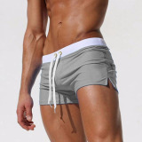 Men's Wholesale Swim Short White Red Purple Black Navy Blue Green Blue Orange Yellow Light Blue Light Gray Deep Gray Apple Green Army Green Deep Blue S-2XL