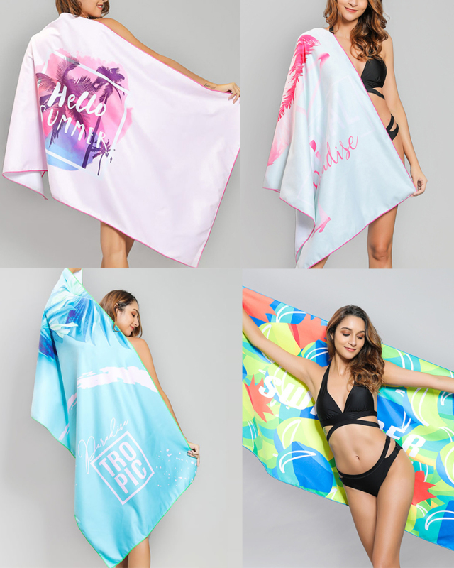 High Quality Printed Beach Towel Microfiber Quick Dry Sand Free Recycled custom Beach Towel 80*160CM