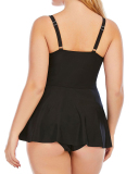 Women's Strap Printed Two Piece Plus Size Swimwear L-5XL