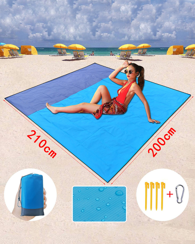 Waterproof Beach Blanket Outdoor Portable Picnic Mat Camping Ground Mat Mattress Camping Camping Bed Sleeping Pad 210*200cm