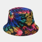 Summer Fisherman Hat Reversible Harajuku Bucket Hats For Women Men Street Hip Hop Cap Rainbow Tie Dye Printed Fishing Hat