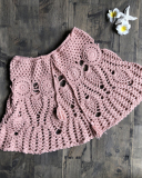 New Sexy Crochet Tassel Beach Skirt Cotton Swimsuit Fused Skirt Casual Beach Running Lace See Through Slim Mini Skirts