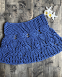 New Sexy Crochet Tassel Beach Skirt Cotton Swimsuit Fused Skirt Casual Beach Running Lace See Through Slim Mini Skirts