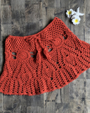 New Sexy Crochet Tassel Beach Skirt Cotton Swimsuit Fused Skirt Casual Beach Running Lace See Through Slim Mini Skirts