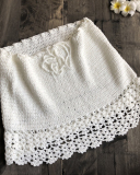 Handmade Cotton Crochet Mini Skirts Women Summer High Waist Bow Tie Skirt Ladies Beach Bikini Bottoms