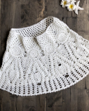 New Sexy Crochet Tassel Beach Skirt Cotton Swimsuit Fused Skirt Casual Beach Running Lace See Through Slim Mini Skirts