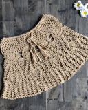 New Sexy Crochet Tassel Beach Skirt Cotton Swimsuit Fused Skirt Casual Beach Running Lace See Through Slim Mini Skirts
