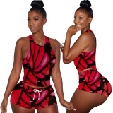 Butterfly Printed Summer Two Piece Set S-XXL