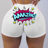 Printed Women Polyester Shorts S-3XL