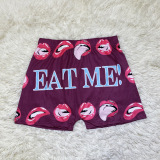 Printed Women Polyester Shorts S-3XL