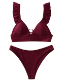 New Sunflower Bikini European And American Sexy Triangle Swimsuit