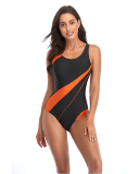 Professional Comfortable Swimsuit Competitive Female Fashion Sports Color Triangle One-piece Swimsuit