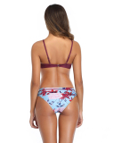 New Fashion Print Hard Strap Steel Support Bikini Two-piece Swimsuit