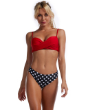 New Fashion Print Hard Strap Steel Support Bikini Two-piece Swimsuit