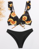 New Sunflower Bikini European And American Sexy Triangle Swimsuit
