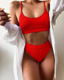 Women Sexy Solid Color  Two-piece Swimsuit S-L