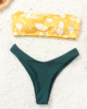 Printed Cactus Multicolor Sexy Wipe Chest Split Body Swimsuit Female