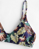 Printed Sexy Simple Style Triangle Bikini Two-piece Swimsuit
