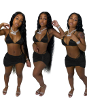 3 Pieces Set Backless Sexy Cheap Swimwear