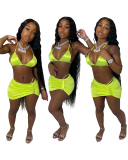 3 Pieces Set Backless Sexy Cheap Swimwear