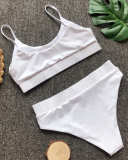 High waisted beach sexy white bikini