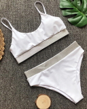 High waisted beach sexy white bikini