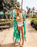 Banana Leaf Print Beach Cover Up