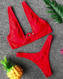 Different style women red swimwear