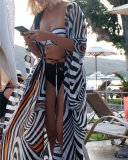 Zebra Stripes Beach Cover Up