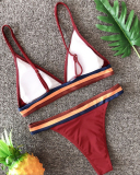 Bright women sexy red bikini