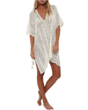Solid Color Knitting Beach Dress