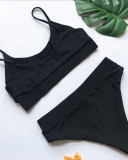 High waisted beach sexy black bikini