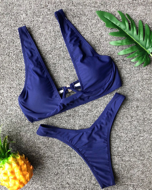 Different style women navy blue swimwear