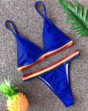 Bright women sexy blue bikini