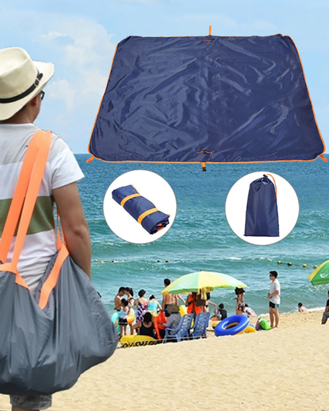 Out Door Multifunctional SquareOutdoor Foldable Beach Mat Waterproof Dampproof Mat for Camping Hiking Beach Travel Bag Outdoor Accessory