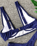 Different style women navy blue swimwear