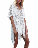 Solid Color Knitting Beach Dress
