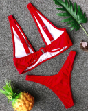 Different style women red swimwear