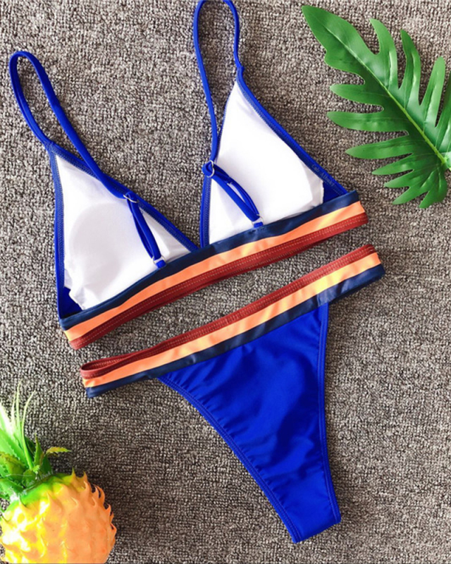 Bright women sexy blue bikini