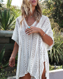 Solid Color Knitting Beach Dress
