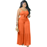 Plus Size Solid Color New Arrival Two Piece Pant Set XL-4XL