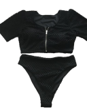 Plus Size Splice Swimwear