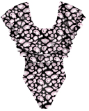 New Arriving Mother &daughter Flounce Leopard Print Swimsuit One-piece Bikini